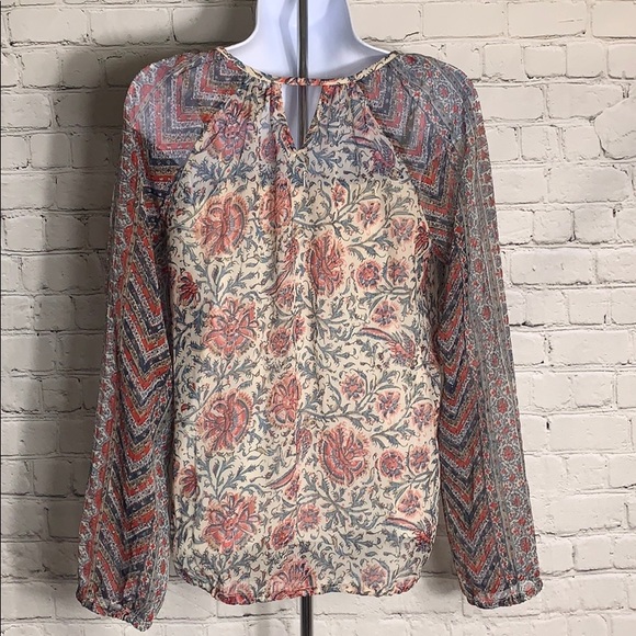 Lucky Brand Women’s BOHO Long-Sleeve Shirt XS - Picture 3 of 5